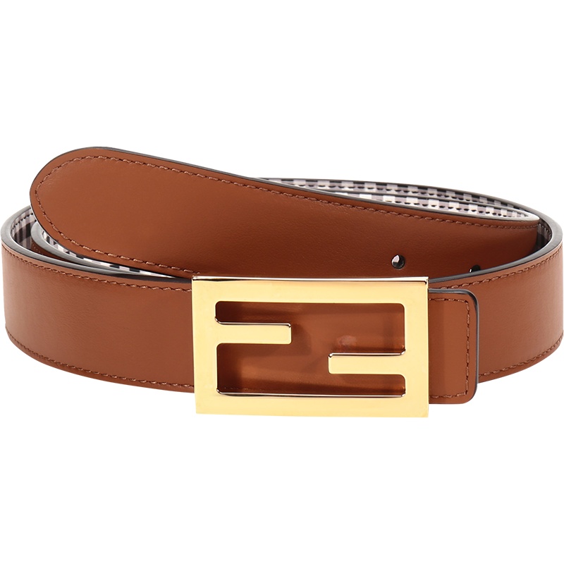 FENDI 女士 皮革板扣式双面皮带腰带 8C0605 ADK8