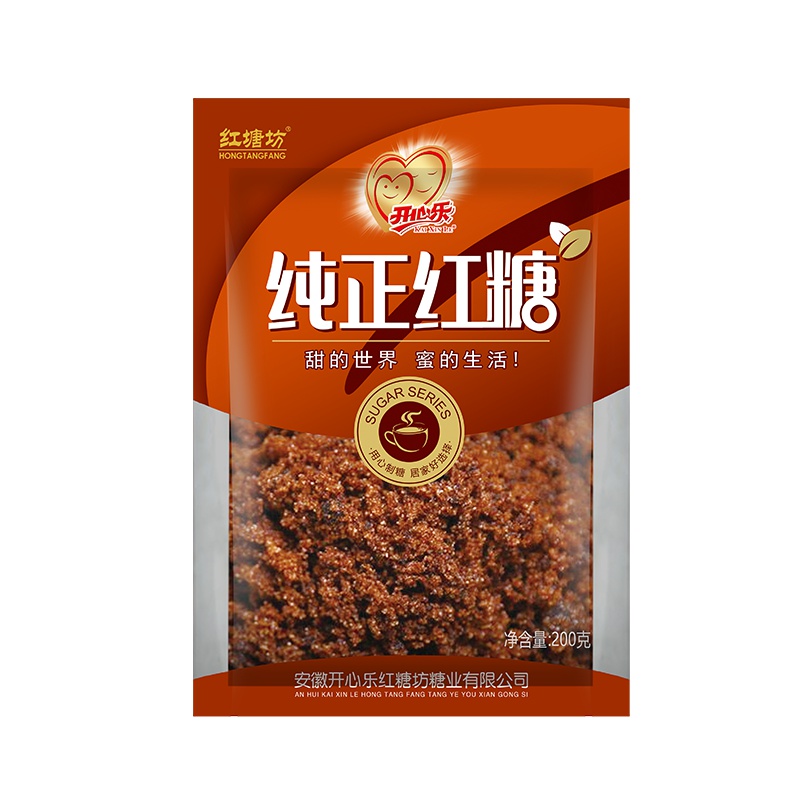 开心乐纯正红糖200g*3袋装 糖家用老红糖袋装
