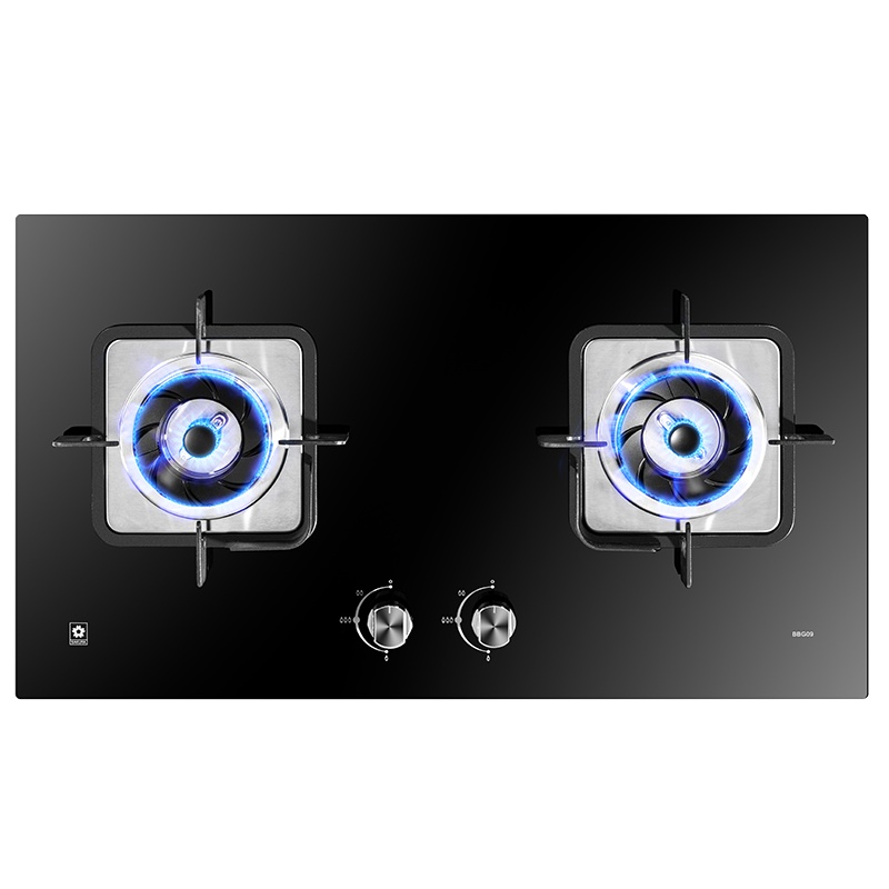 樱花(SAKURA)燃气灶JZY-BBG09(液化气) 5.0火力钢化玻璃灶双灶煤气灶嵌入式台式两用灶具熄火保护节能省气