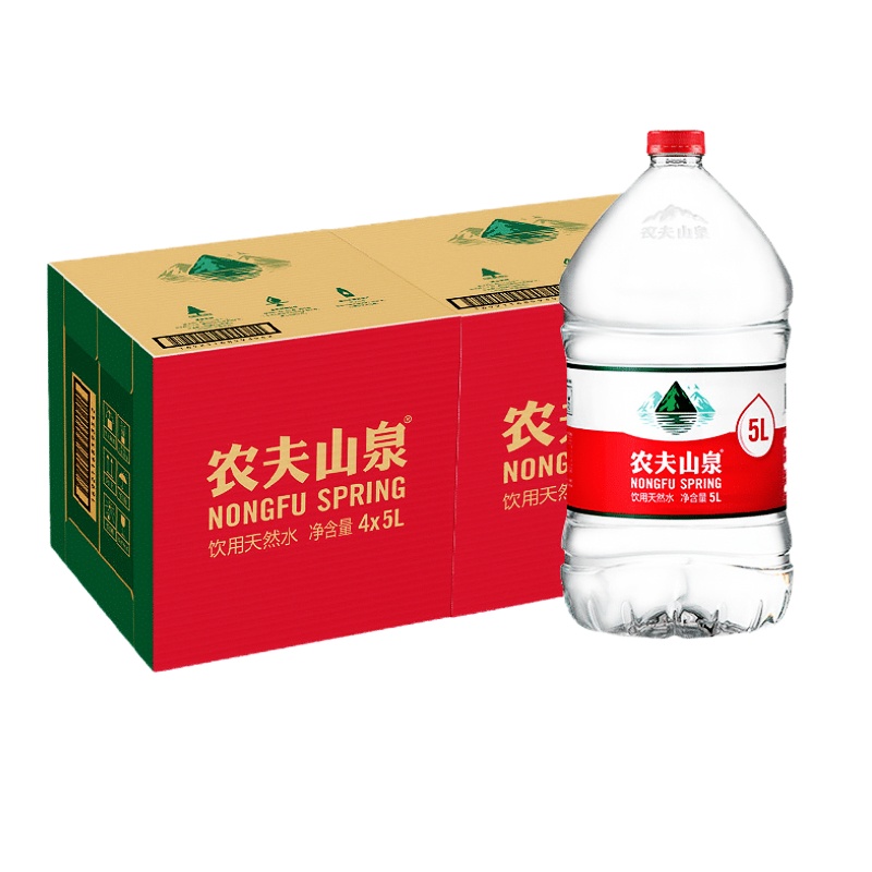农夫山泉 饮用水 饮用天然水5L*4桶 整箱/桶装水