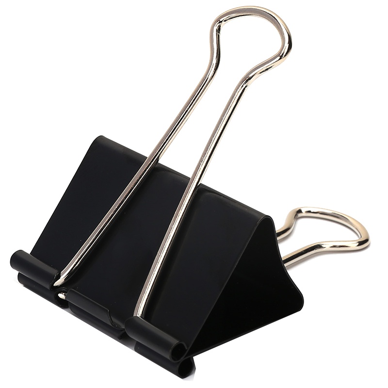 得力(deli) 8565 黑色长尾夹 19mm XHJ 40只/盒