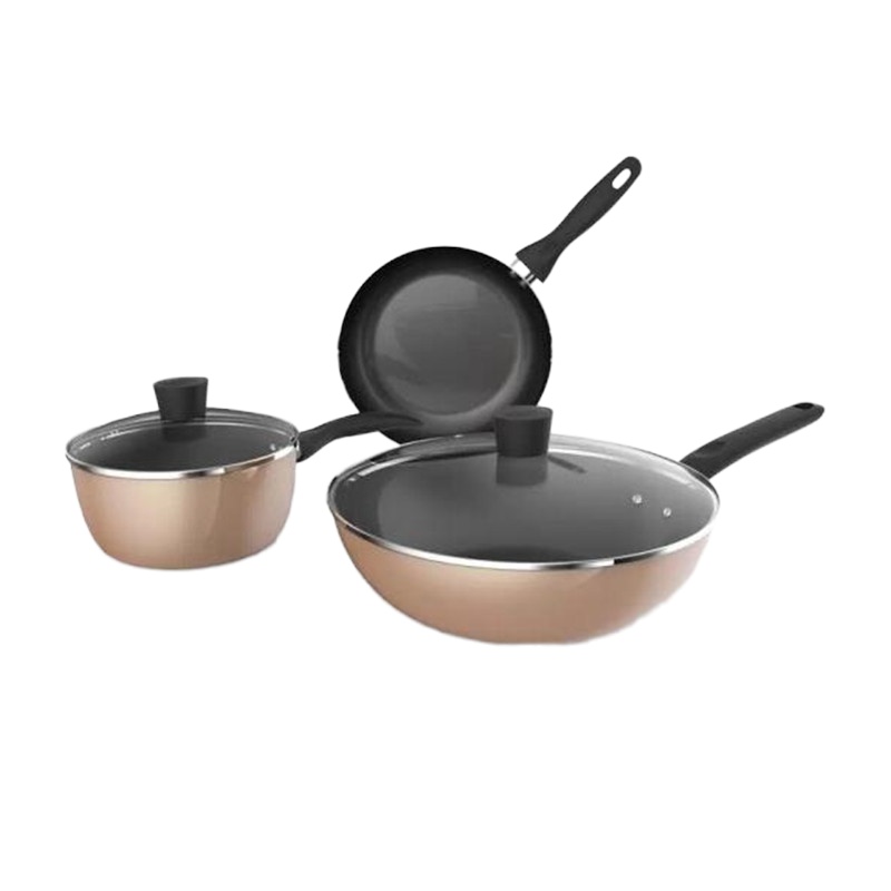 美的(Midea) MP-SL0303 加厚底易清洗 锅具不粘三件套