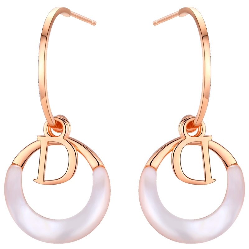 佰色传情(BRIR)纯银耳环女气质韩国新款潮耳坠网红适合圆脸的耳饰显脸瘦