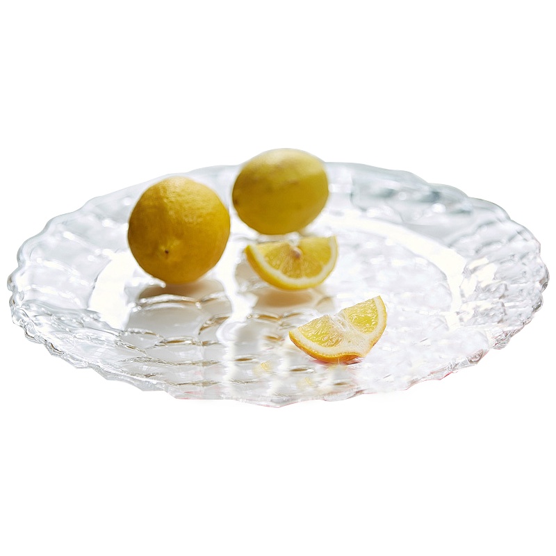 意德丽塔梦幻晶质玻璃果盘创意时尚欧式鱼鳞状客厅水果盘个性托盘卧室小吃盘