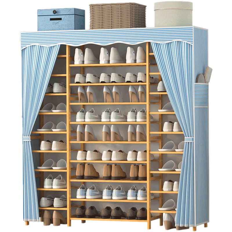 弘拜 鞋架子简易门口 多层宿舍收纳防尘鞋柜家用经济型省空间置物架实木