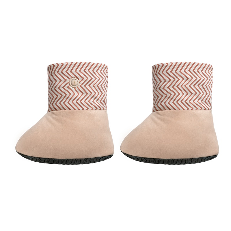 冇心电热靴子充电加热暖脚神器发热袜电暖床上保暖靴暖脚宝可行走暖绵绵系列暖脚靴Q40-余温粉(标配两个移动电源)