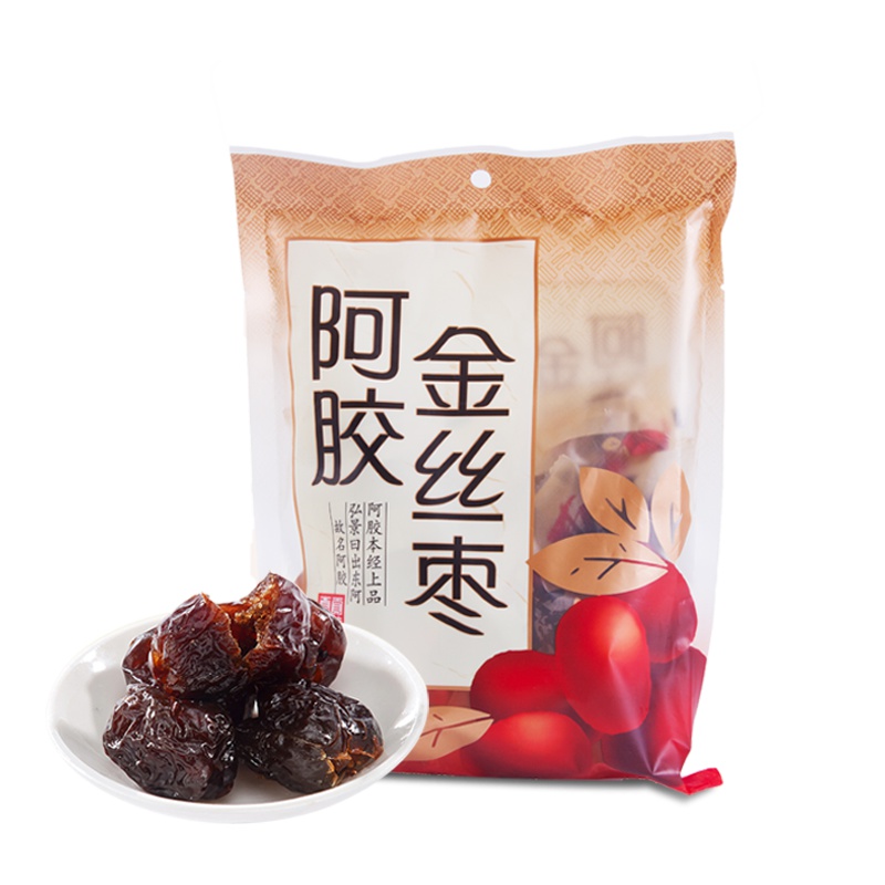 东阿贡禧堂阿胶金丝枣180g阿胶水晶枣