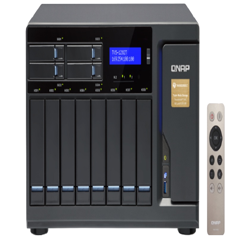 威联通(QNAP)TVS-1282T-i7-32G12盘位四核心NAS存储服务器(无内置硬盘)不规则体支持NAS企业盘