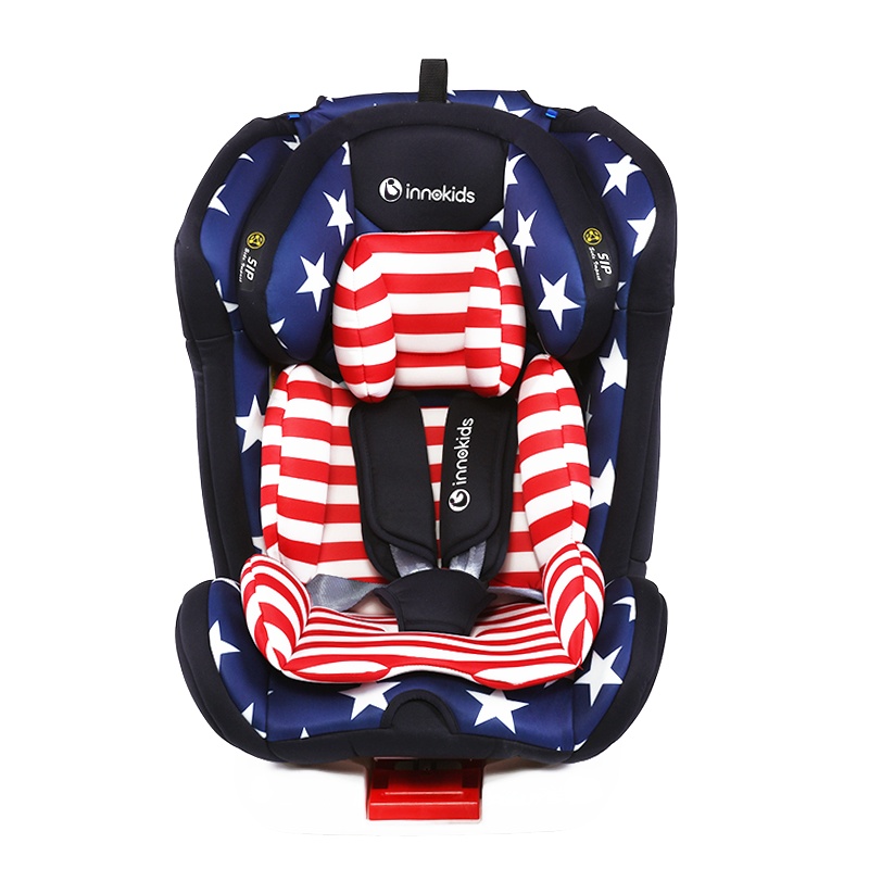innokids 儿童安全座椅0-4岁-12岁新生婴儿宝宝汽车用360度旋转 星星蓝安全带版