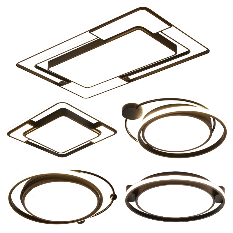 Grevol2021年新款客厅灯吸顶灯长方形北欧简约现代大气家用创意个性卧室灯具套餐三室两厅