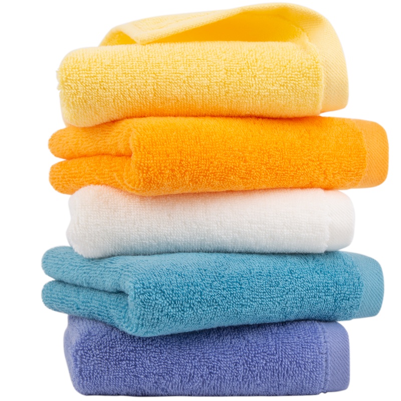 三利抗菌毛巾5条装 纯棉A类柔软吸水小毛巾男女成人儿童面巾洗脸巾