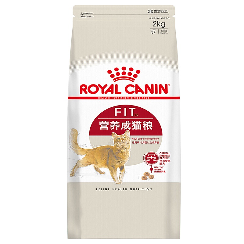 成猫猫粮 F32理想体态成猫猫粮 4kg(2kg*2))