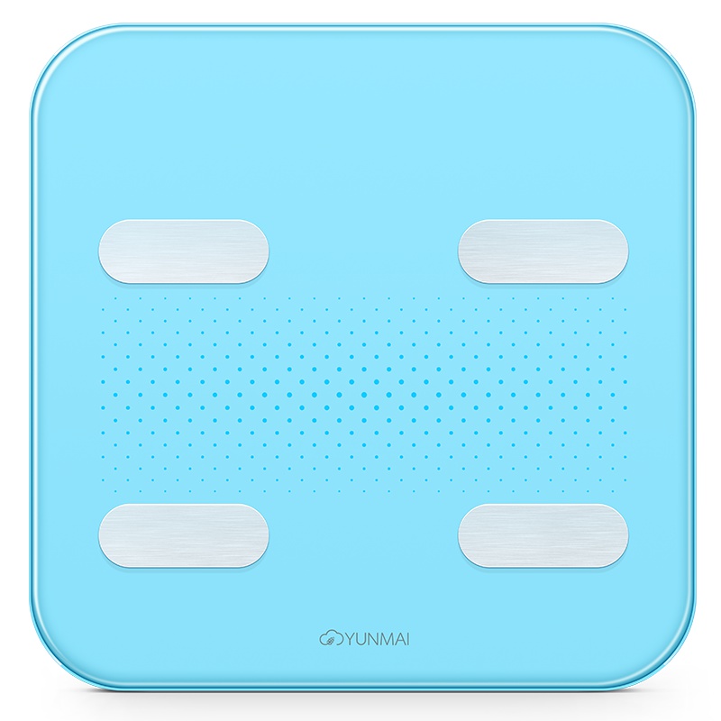 云麦(YUNMAI)好轻Color2智能家用体脂秤天空蓝 29项身体数据测量 精准测体脂称体重 钢化玻璃材质 重量1.7KG