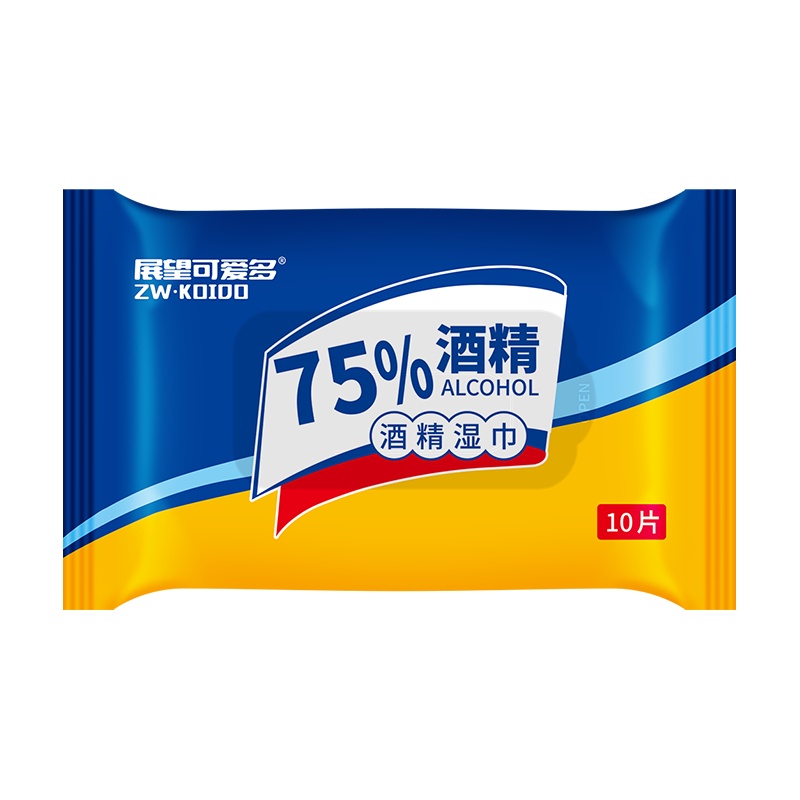 苏宁宜品展望可爱多酒精湿巾10片启封*2包