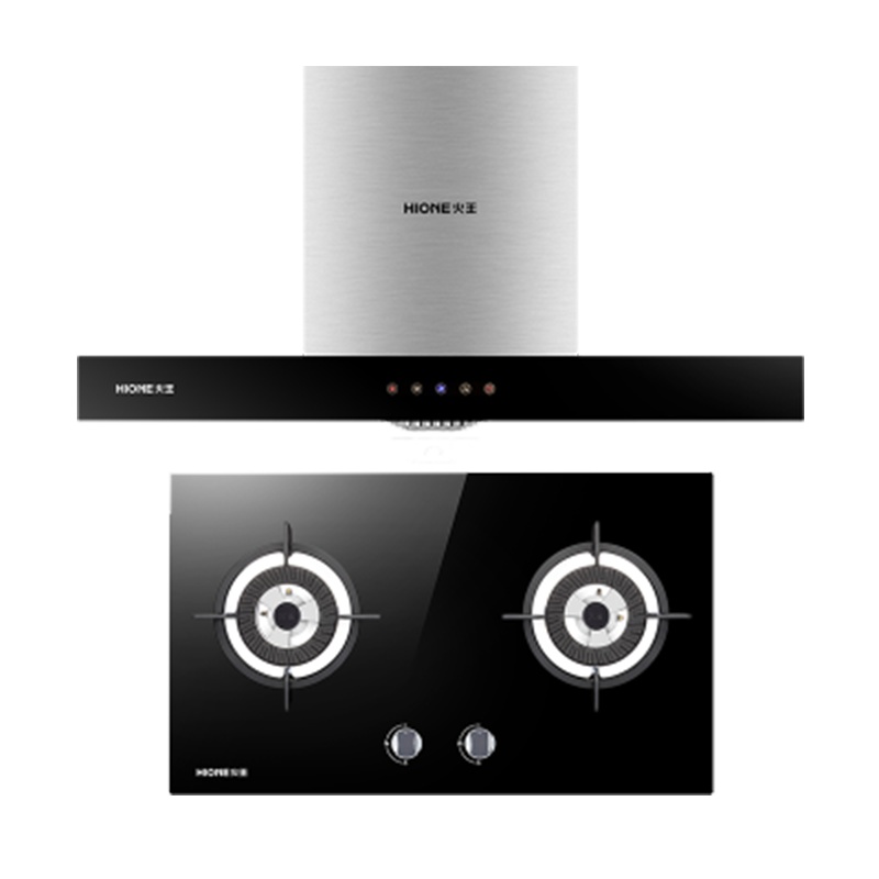 火王(Hione)7011+2WJA/B1烟灶套装 大吸力T型顶吸式抽油烟机 4.5KW大火力燃气灶