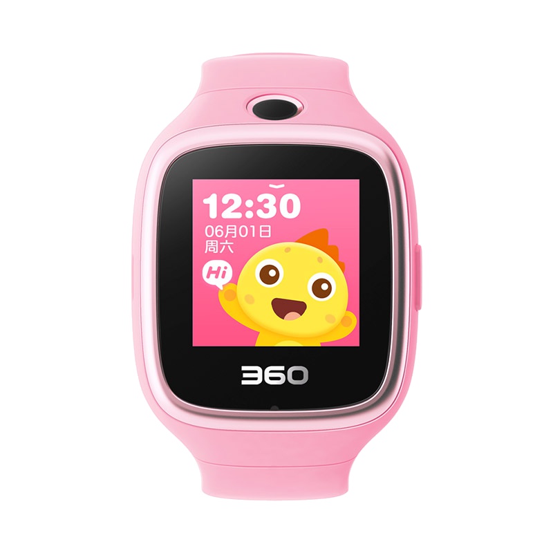 360(360)儿童手表6W防水版 智能拍照 智能问答 防丢防水GPS定位 W609 彩屏电话手表 樱花粉