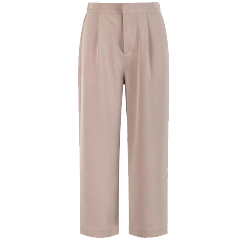 【热卖】2019新款春款雪防宽松复古坠感阔腿裤女港味九分裤高腰显瘦休闲裤30081060