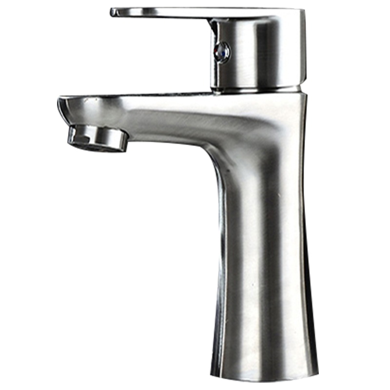 家用卫浴龙头304不锈钢冷热水龙头浴室柜台盆龙头卫生间洗手洗脸盆龙头单把单孔防溅水