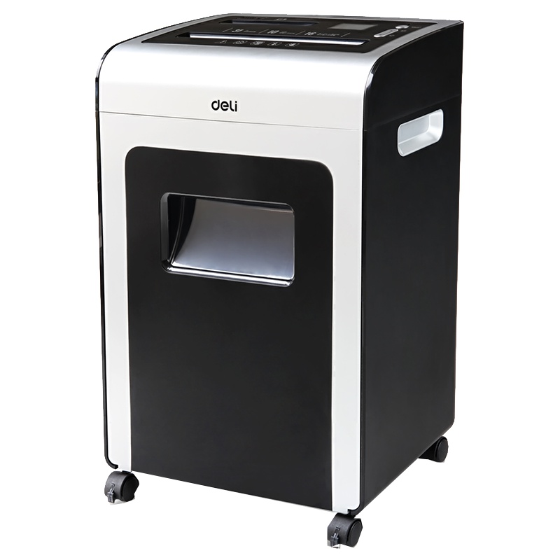 得力deli9917办公碎纸机电动大功率超低音粉碎机条状多功能净化碎纸机