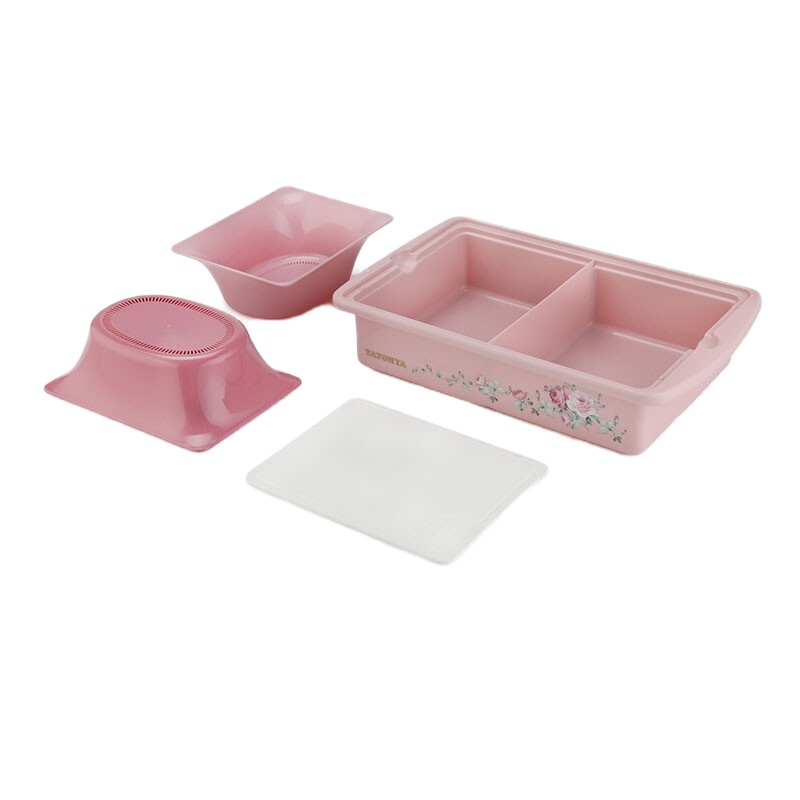 多样屋(TAYOHYA)花园玫瑰 多功能沥水果盘小TA010302036ZZ 33.5×21×7.5cm