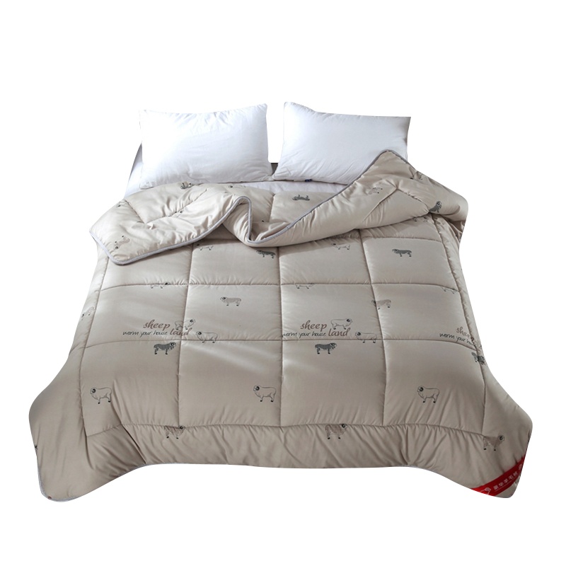 雅鹿家居 秋冬新款澳洲羊毛被 冬季双人加厚保暖200*230cm6斤被子 学生宿舍保暖羊毛被