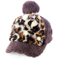 快乐狐狸（ActionFox）运动户外男女保暖时尚豹纹鸭舌贝雷帽1493