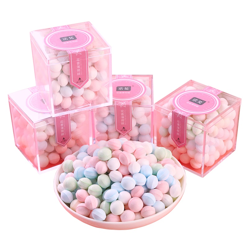 诺梵清凉接吻约会礼物香体玫瑰荔枝茉莉留兰香青提薄荷味表白无糖糖果95g