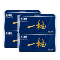 五月花 抽纸 抽卫系列 4层40抽4包(L码)抽取式卫生纸可溶水易冲厕纸家用大规格手纸厕所纸