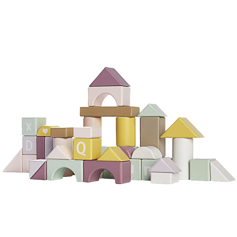 曼龙儿童玩具男孩子女孩木制积木拼装玩具婴幼儿1-2岁宝宝3-6岁MLJM001积木81粒