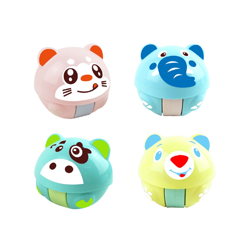 单只装 妮妮雅滑行不倒翁动物球 婴儿益智不倒翁玩具