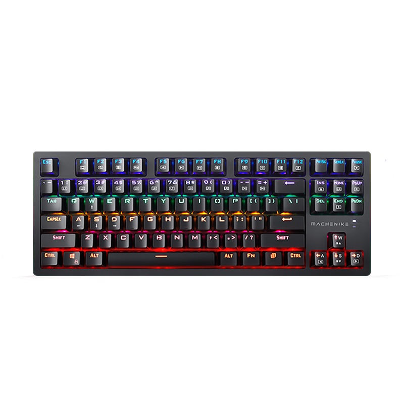 MACHENIKE競机械师K31机械键盘青轴电竞游戏办公电脑笔记本台式机有线手工87键混光(混光黑轴)