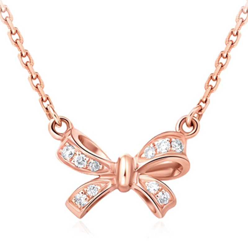 周大福Soinlove 小确幸系列18K金钻石项链套链 送礼推荐