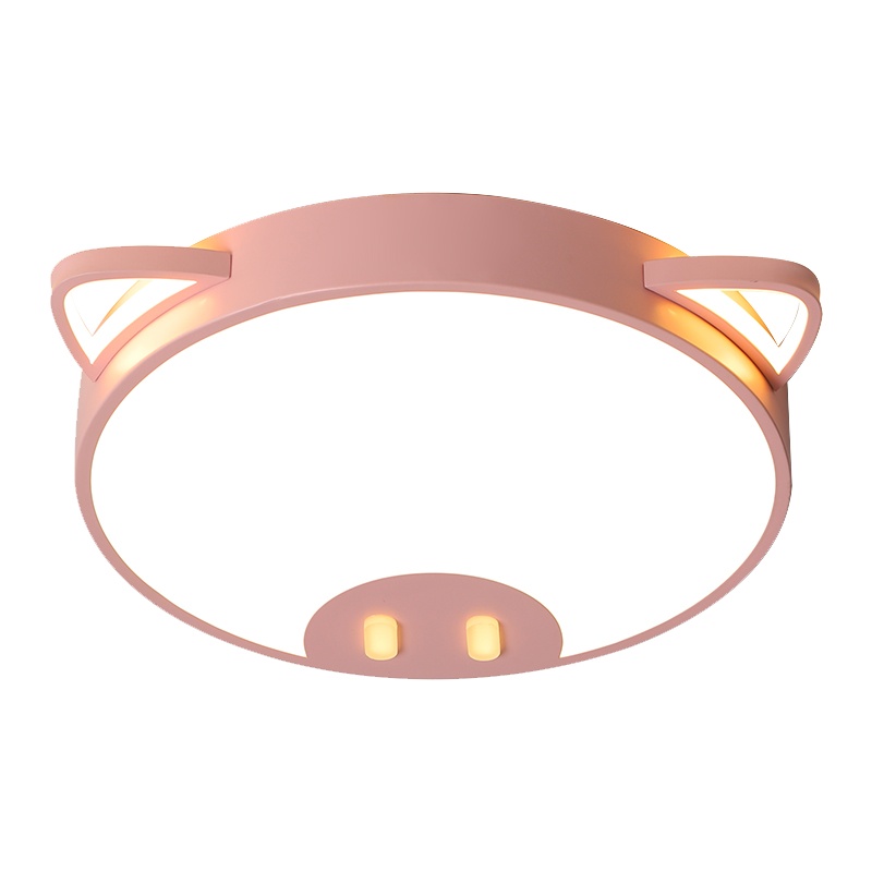 七只蚂蚁北欧创意马卡龙简约现代卧室儿童房ledled吸顶灯灯创意时尚装饰小猪简约现代儿童房灯卧室男孩女孩灯饰ZY200