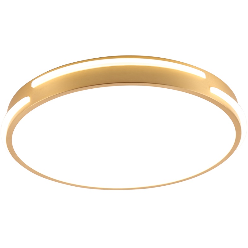 后现代美式全铜吸顶灯时尚简约温馨卧室灯现代圆形餐厅书房灯led走廊过道阳台入户花园吸顶灯