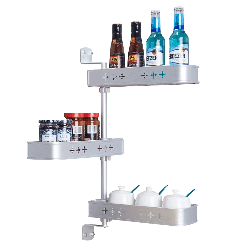 单爱卫生间太空铝置物架 浴室厕所免打孔收纳架 角架洗漱台用品架