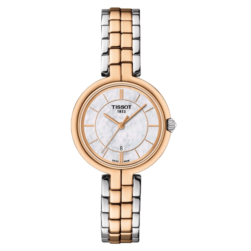天梭(TISSOT) 瑞士品牌手表 弗拉明戈系列钢带防水女士石英表
