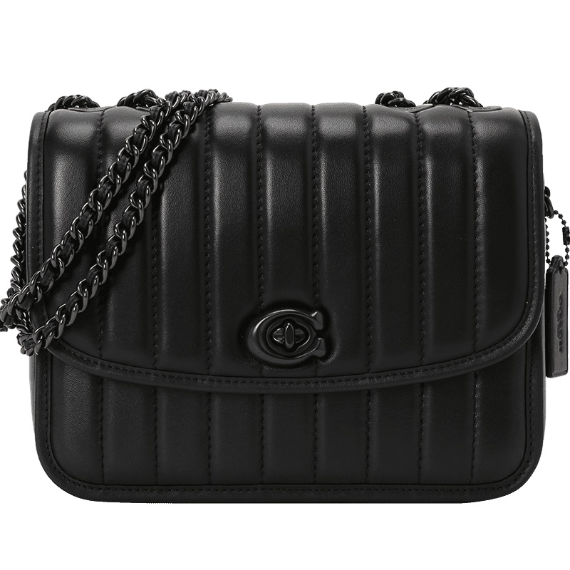 蔻驰COACH 口盖包 绗缝皮4684 女士单肩斜挎包