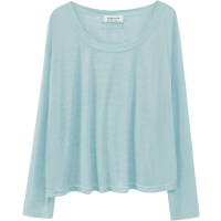 OtherMix夏日元气t恤2021年夏季新款宽松透视长袖薄款罩衫上衣女