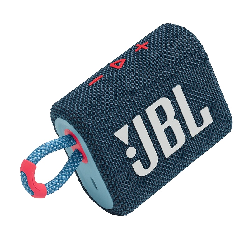 新品首发JBL GO3音乐金砖3代升级版无线蓝牙音箱户外便携防水 蓝拼粉