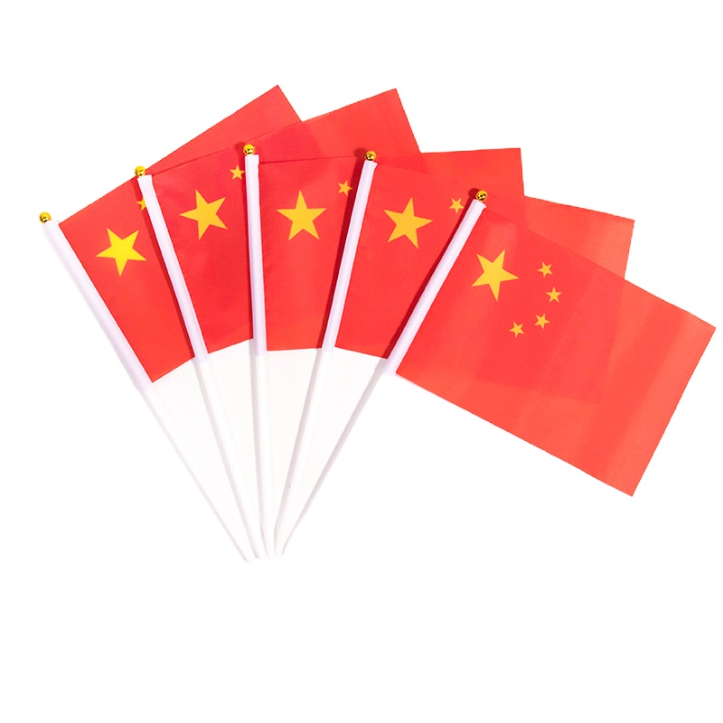 得力(deli) 小红旗五星红旗小旗子 手摇旗 手挥旗