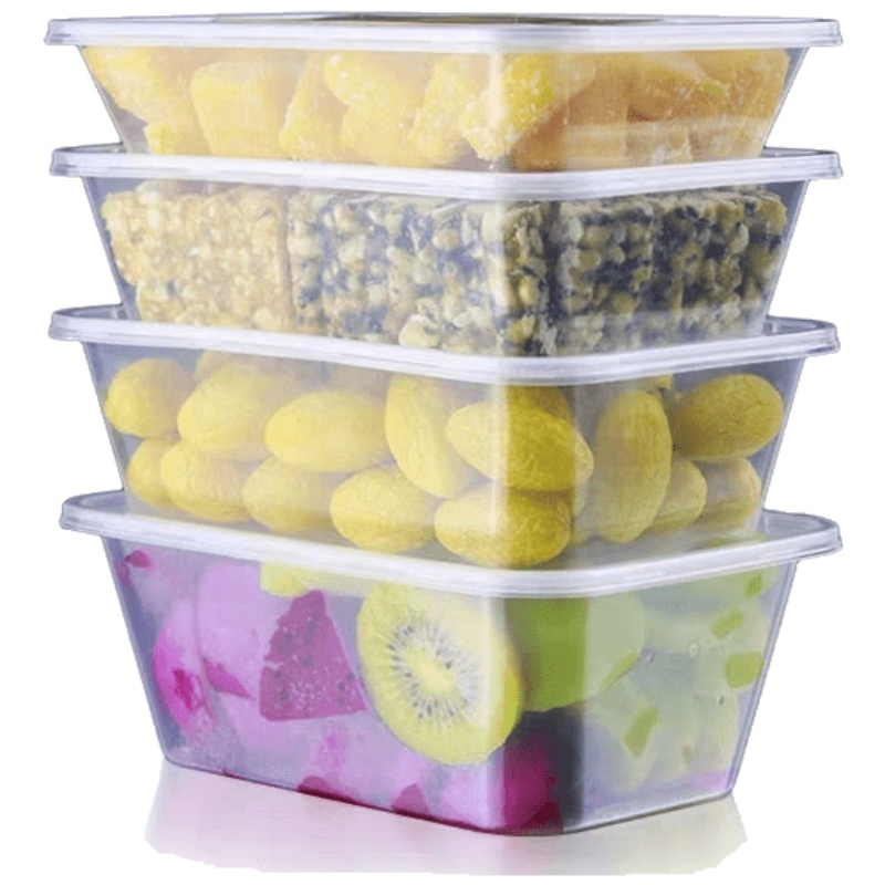 一次性加厚透明塑料带盖便当盒