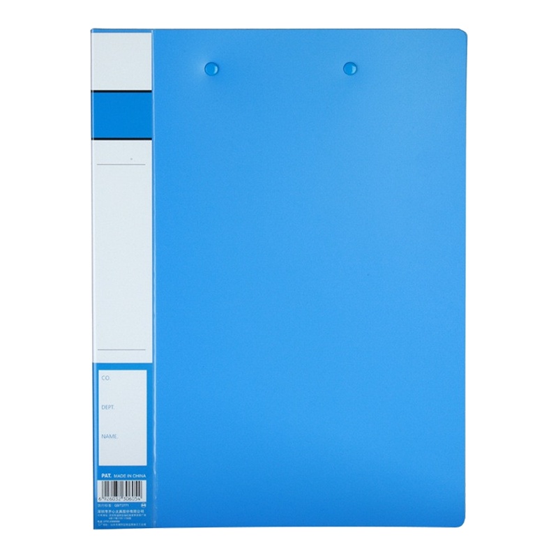 齐心(COMIX)双强力夹 A4文件夹 蓝色 轻便夹 6册 资料夹 双弹簧夹 学生试卷夹册 快劳活页夹档案夹