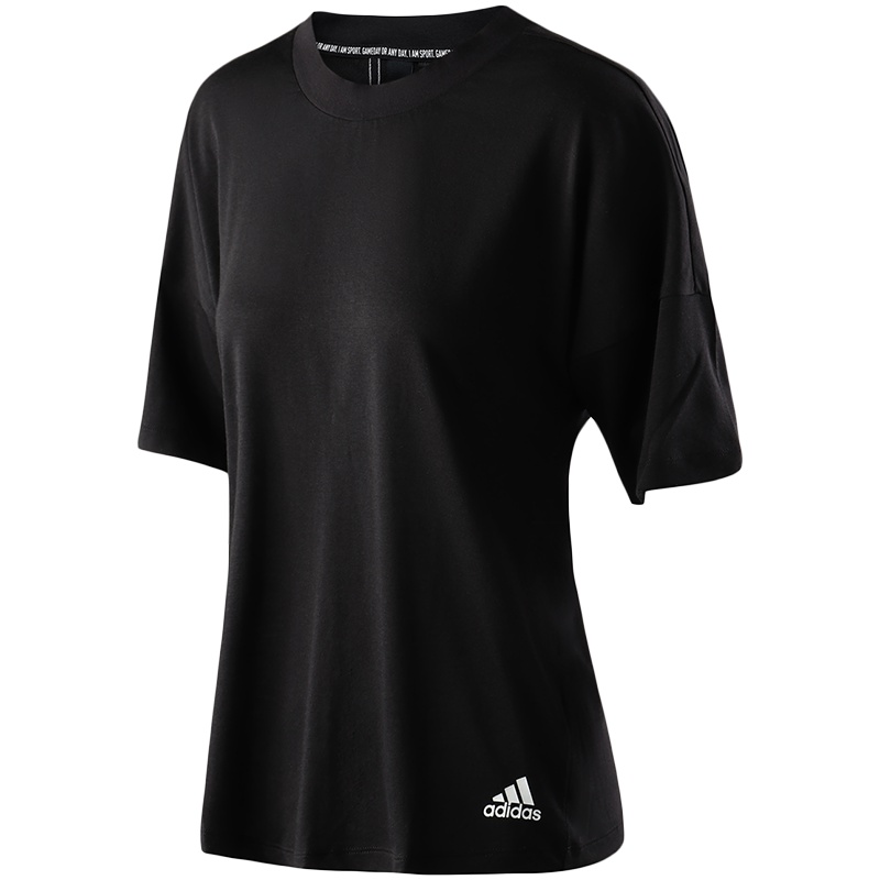 阿迪达斯女服短袖T恤运动休闲服装EB3820