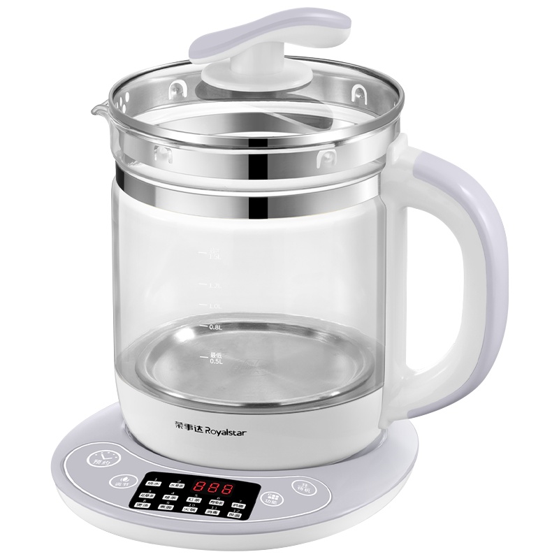 荣事达(Royalstar)养生壶1.5L YSH5017L多功能电热水壶高硼硅玻璃壶触控式煎药壶花茶器煲茶壶烧水壶