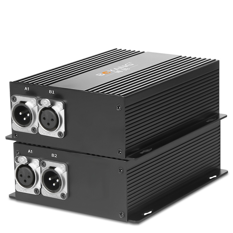 博扬(BOYANG)2路卡侬音频光端机 卡农头平衡音频光纤延长器 1路双向光纤传输器 一对 BY-XLR-1Xx-P