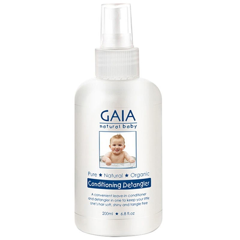 效期至21年9月1日 Gaia宝宝儿童婴幼儿保湿润肤露有机身体乳无泪沐浴露 温和免洗有香味婴儿护发素200ml/瓶