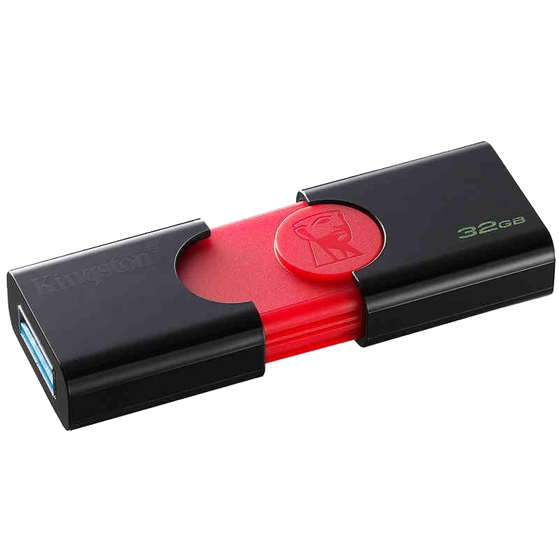 金士顿(Kingston)DT106优盘32GB u盘USB3.1高速电脑办公车载创意u盘 32g推拉学生U盘黑红新款
