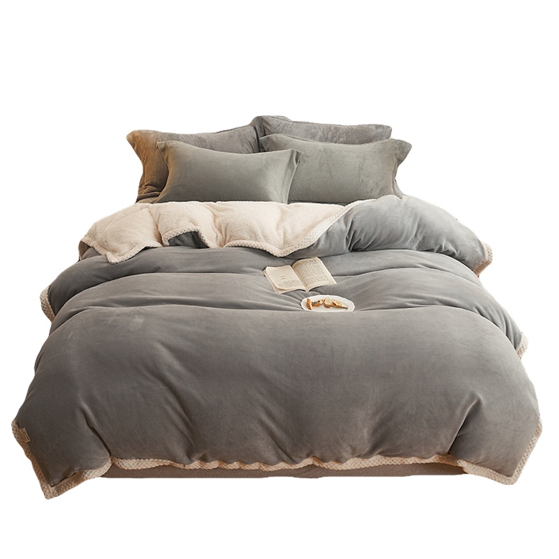 南极人(NanJiren)家纺 双面法莱绒四件套法兰绒冬季加厚牛奶绒床上用品宝宝珊瑚绒床单被套