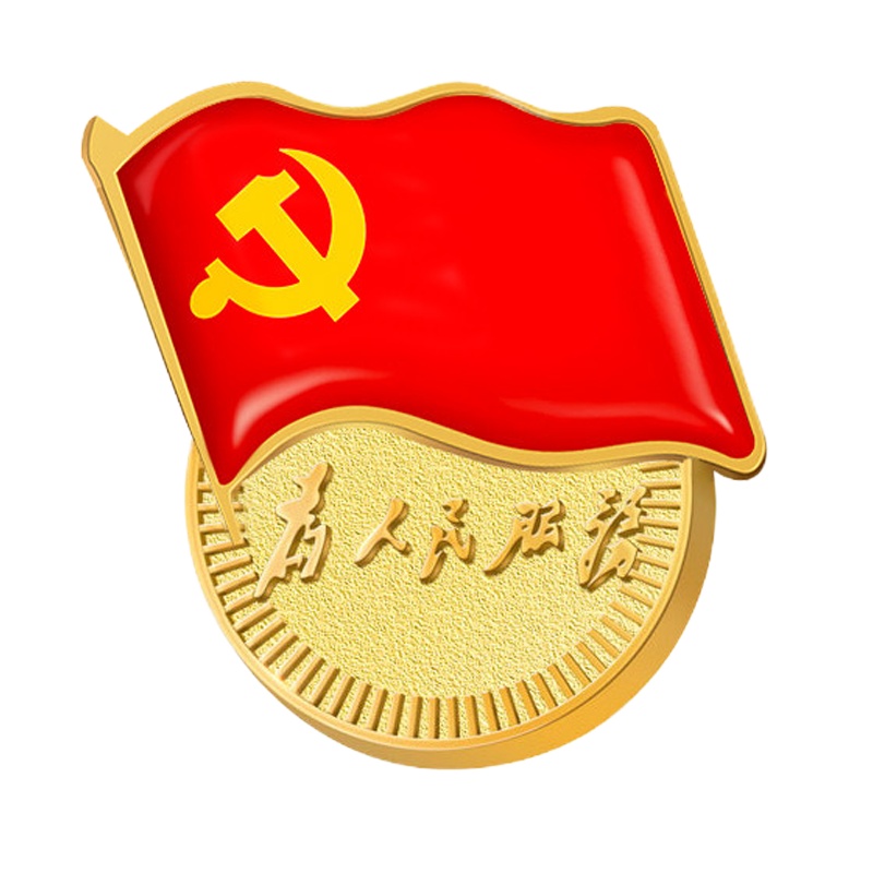 标准党徽胸章为人民服务 蝴蝶扣 10枚装(七包服务)