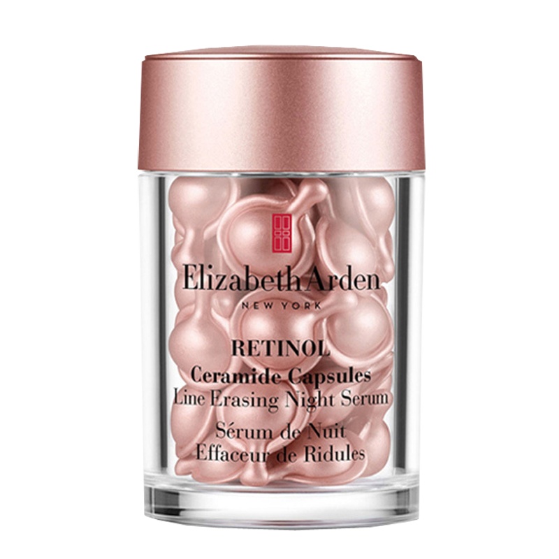 伊丽莎白雅顿(Elizabeth Arden)时空焕活面部精华 紧致滋润 淡化细纹 夜间胶囊多效抗皱精华液 粉胶约30粒